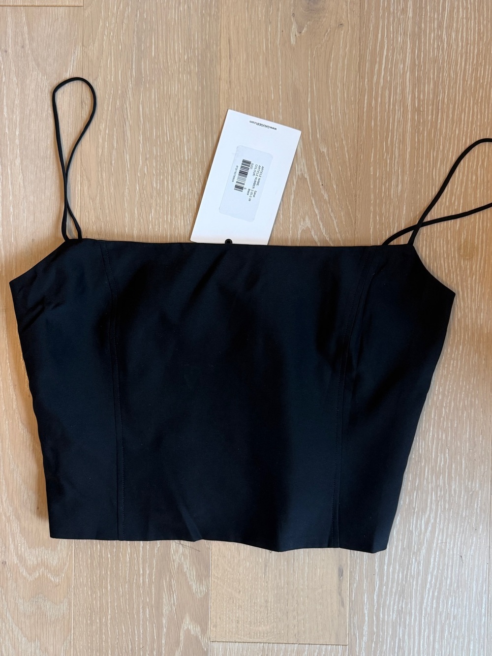 NEW Gauge81 black silk Sakai silk crop top size small